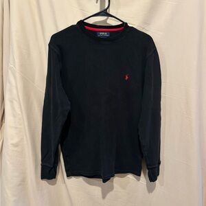 Polo Ralph Lauren Black Waffle Crew Neck